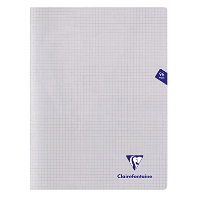 Image of Clairefontaine Ref 393362C Mimeys Side Stapled Notebook (96 Pages) A4+ Size, Polypro Cover, 90gsm Brushed Vellum Paper, Squared Ruling Transparent Cover