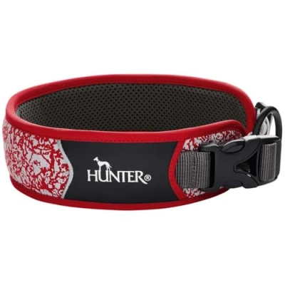 Image of HUNTER Divo Reflect Collar XL, Red/Grey