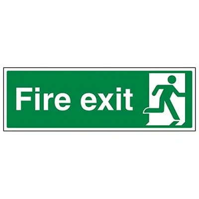 Image of Fire Exit Final Man Right 300 X 100mm Restickable Safety Sign