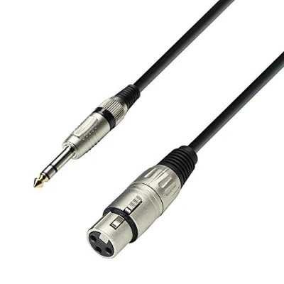 Image of Adam Hall 3 Star Series 1m XLR Female to 6.3mm Jack Stereo Microphone Cable