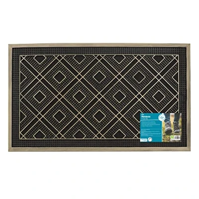 Image of JVL Havana Rubber Pin Doormat, 45x75cm, Diamond