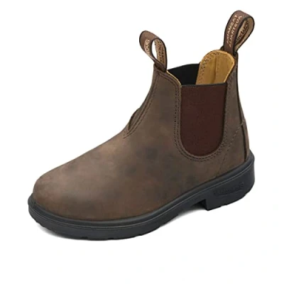 Image of Blundstone Unisex Kids Series Chelsea Boot, Rustic Brown, 8 UK