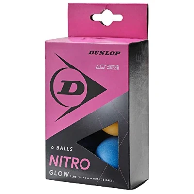 Image of Dunlop Nitro Glow 6 Table Tennis Balls multicoloured, Recreational Player Training