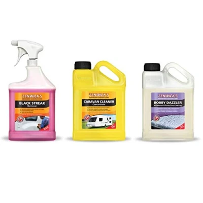 Image of Fenwicks Triple Pack Caravan Cleaner Black Streak Remover Bobby Dazzler
