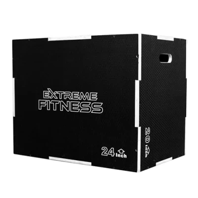 Image of EXTREME FITNESS Wooden Plyo Jump Box Anti Slip Plyometric Boxes Strength Conditioning Workouts Multi Size Options (30 x 24 20)