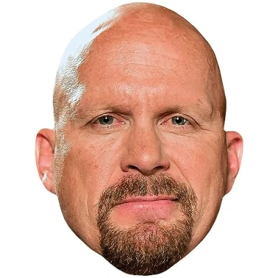 Image of Steve Austin (Goatee) Celebrity Mask, Flat Card Face, Fancy Dress Mask