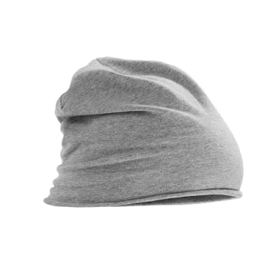 Image of Beechfield Unisex Jersey Beanie Classic Soft Hat Heather Grey