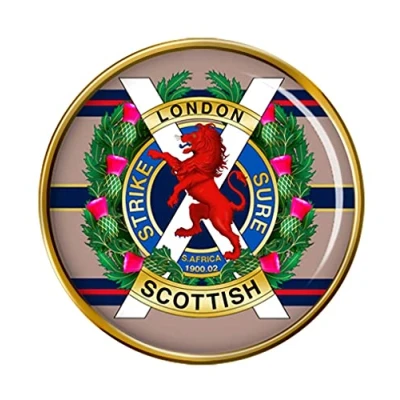 Image of London Scottish Regiment, British Army Pin Badge