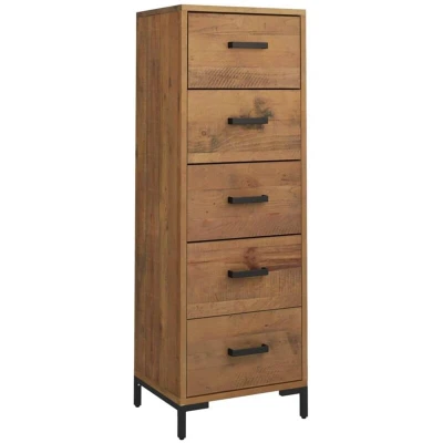 Image of vidaXL Chest of Drawers 42x35x110 cm Solid Pinewood