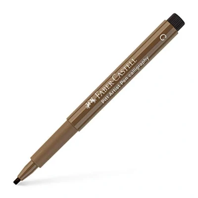 Image of Faber Castell Art &amp; Graphic Pitt Artist Pen Calligraphy India Ink Pen, Nougat, Single For Art, Craft, Drawing, Sketching, Home, School, University, Colouring