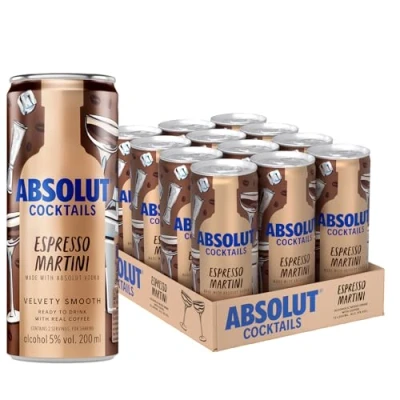 Image of Absolut Espresso Martini, Pre Mixed Drink, 25cl (Case of 12)