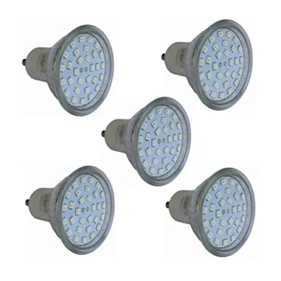 Image of WELSUN 12V GU10 LED Bulbs 24V, 50W Halogen Equivalent, Non Dimmable, Bulb Replacement for Boats, Marinas, Trucks, Motor Homes, 5W 450lm AC/DC 12 60V,Pack Of 5 (Color : BLue)