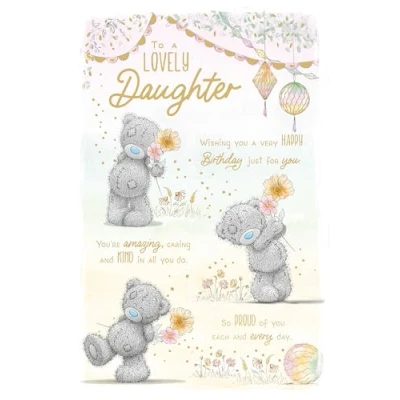 Image of Me To You Tatty Teddy Cute Birthday Card A Lovely Daughter Official Collection