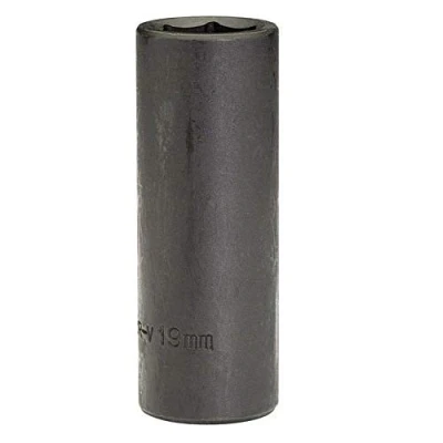 Image of Draper Expert HI TORQ 1/2&quot; 19mm Deep Impact Socket 6 Point Hex Chrome Vanadium Steel Wrench Acessory 12744