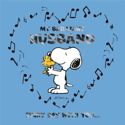 Image of Cards Hallmark Peanuts Snoopy Husband Birthday My Brilliant Husband, Every day with you...