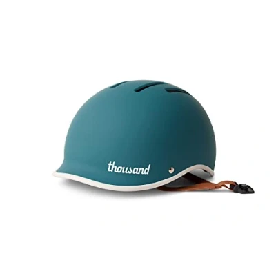 Image of Thousand Bike Helmet for Adults Heritage Collection Safety Certified Bicycle Skateboard Road Skating Roller Skates Cycling (Coastal Blue 2.0, Large)