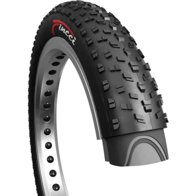 Image of Fincci 26 x 4.0 Inch Fat Bike Tires 100 559 Foldable for Road Mountain MTB Mud Dirt Offroad Bicycle