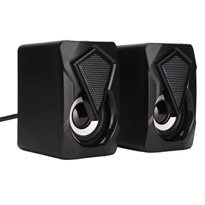 Image of Sxhlseller RGB PC Gaming Speakers, USB Powered Computer Wired Speakers with Volume Control ＆ LED Lights, 3.5mm Jack Compact Laptop for Home Office