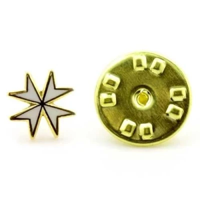 Image of Masonic Gilt Metal Knights of Malta Lapel or Tie Pin
