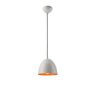 Image of Livia Dome Pendant Ceiling Lights White, 1x E27