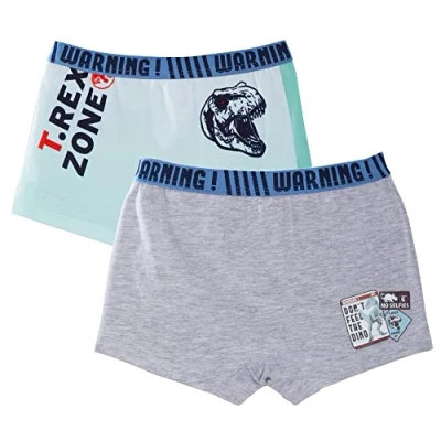 Image of Jurassic World Boxer Shorts (Pack of 2) Plain 6 8 Years