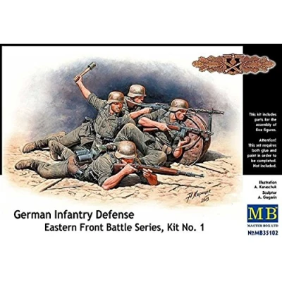 Image of Masterbox 1:35 Scale German Infantry Eastern Front Battle Series Kit, 6.4 x 1.3 centimetres