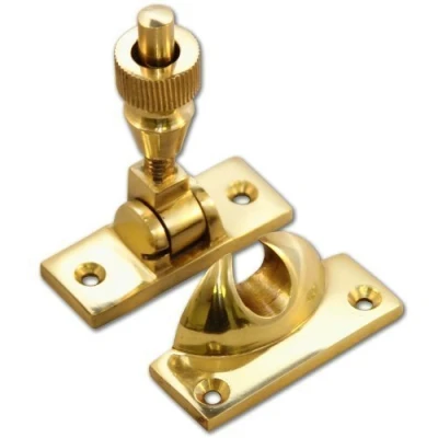Image of Solid Brighton Sash Fastener 55mm for Sliding Window + Screws (4, Polished Brass)