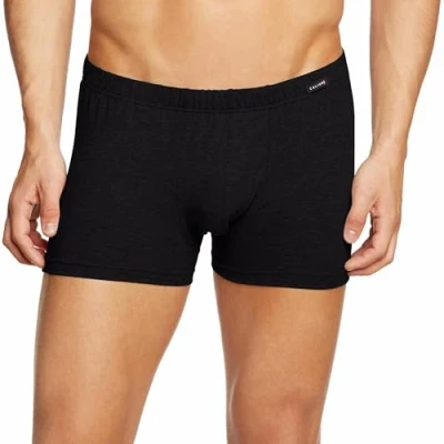 Image of CALIDA Men&#039;s Evolution New Boxer Shorts, Opaque, Black, 46 48