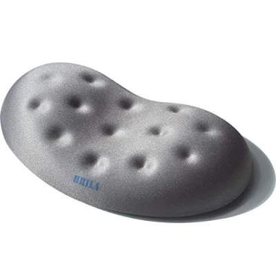 Image of BRILA Memory Foam Mouse &amp; Keyboard Wrist Rest Support Pad Cushion Set for Computer, Laptop, Office Work, PC Gaming Massage Holes Design (Grey Rest)