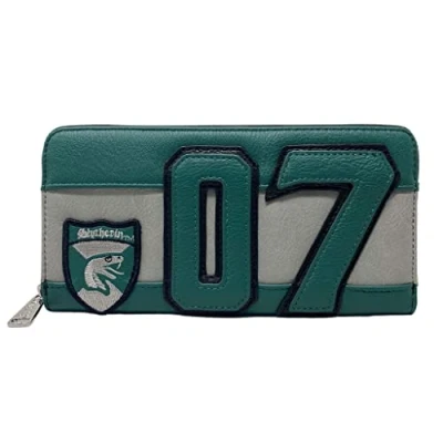 Image of Harry Potter Wallet Draco Malfoy Slytherin Loungefly 21,5x11x2,8cm green gray black