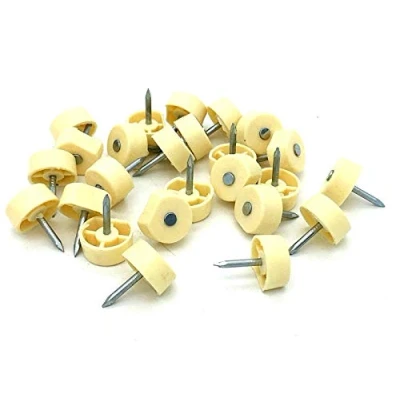 Image of 20 x Shelf Support PEGS Nail in Cream/Magnolia Bracket Cupboard Shelves peg