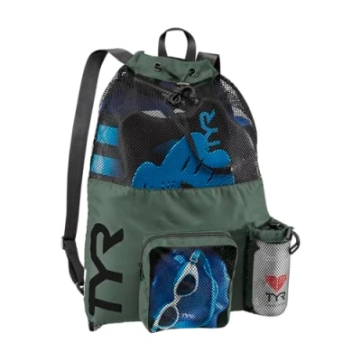 Image of TYR Big Mesh Mummy Backpack for Swim, Gym and Workout Gear, 40 Liter Capacity
