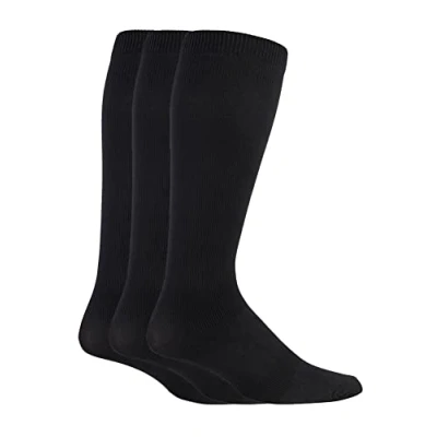 Image of IOMI 3 Pair Multipack Mens Flight Socks Graduated Compressions for Swollen Feet DVT Travel, Running Cycling (9 11, Black)