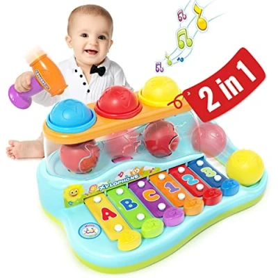Image of Toys for 1 Year Old Boys Boy Toys, 2 in Pound Ball with Xylophone Girls Girl Gifts, Baby Early Development &amp; Activity 1st Birthday Gifts