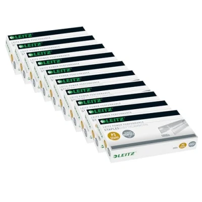 Image of Leitz Power Performance Staples P3 (26/6), 10 x 5000 Pieces, Galvanised, 55721000