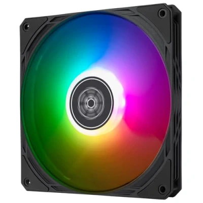 Image of SilverStone Technology Air Slimmer 140 Enhanced Performance 140mm Slim Fan with Full Range PWM, ARGB Lighting and Shark Force Technology, (SST AS140B ARGB)