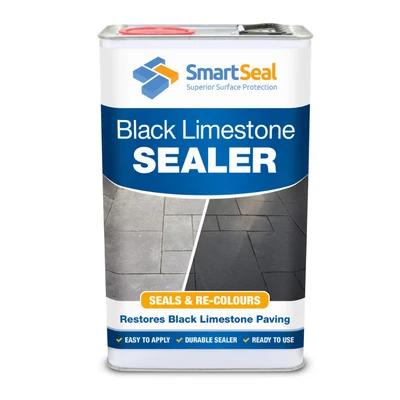 Image of Smartseal Black Limestone Sealer Transforms, Recolors, And Protects Slate &amp; Surfaces Perfect Easy to Apply Highly Effective Long Lasting (2 x 5 Litre)