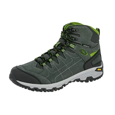 Image of Brütting Unisex Mount Shasta High Rise Hiking Shoes, Grey (Anthracite/Green), 4 UK