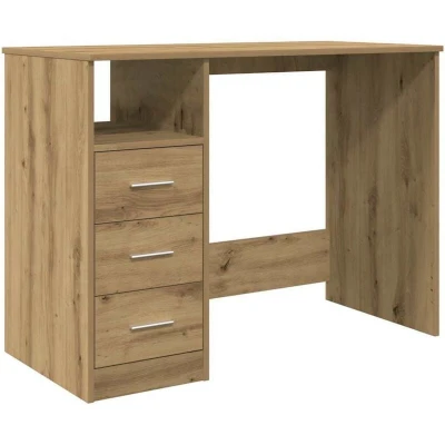 Image of vidaXL Desk Artisan Oak 102x76x50 cm Engineered Wood