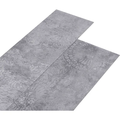 Image of vidaXL PVC Flooring Planks 4.46 m² 3 mm Self adhesive Cement Grey