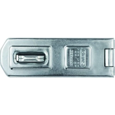 Image of ABUS Hasp 100/100 Padlock Device For Hinged Doors 01449 Security Level 4 Silver