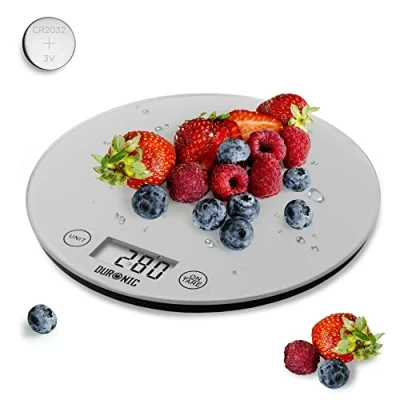 Image of Duronic Digital Kitchen Scales KS1055 Electronic Scale Measuring Weighing Baking for Cooking Postal Mail Pet Food Measurement Baker Weight Scale, with Tare Clear LCD Display