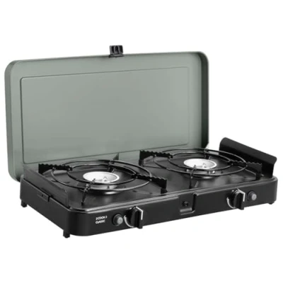 Image of Cadac 2 Cook 3 Classic Camping Double Burner Stove with Lid, Grey (203M1 10 EU)