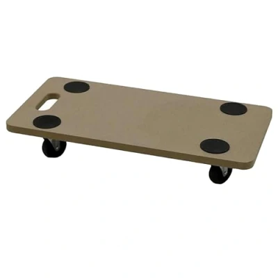 Image of Almineez Portable 200 KG Dolly Trolley On Wheels Roller Heavy Duty for Moving Furniture with Eva Foam Non Slip Grip Pads Wooden Platform Lifter &amp; Carry Handle (1)
