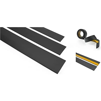 Image of TMW Profiels 5 M Flat Self Adhesive Door Window Architrave PVC Cover Strip Masking Trim Profiles (40 mm (1.57 in), Graphite)