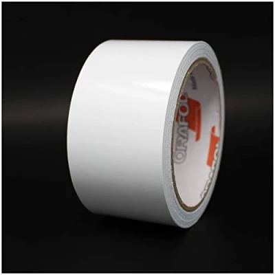 Image of 10 Metre Finest Folia Decorative Strips for Car, Motorcycle, Boat, Model Making, Choice of Colours, Strips, Side Adhesive (White Gloss, 50 mm Width)