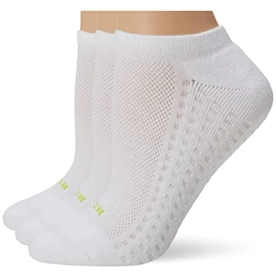 Image of HUE Women&#039;s Air Sport 3 Pair Pack No Show Socks, White, One Size