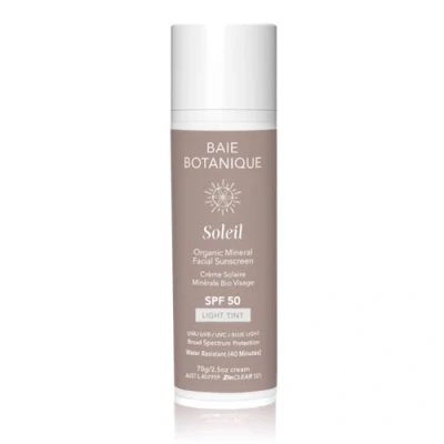 Image of Baie Botanique Soleil Facial Sunscreen SPF50 Light Tint 70g
