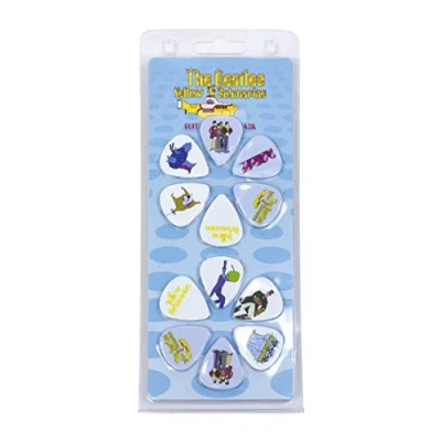 Image of Perri’s Leathers Ltd. The Beatles Guitar Picks Celluloid Official Licensed Product Assorted Designs Medium 0.71mm 12 Pack For Acoustic/Bass/Electric Made in Canada (N7 7LWN NWW8)