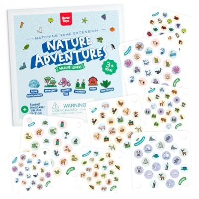 Image of Nene Toys Ladybug&#039;s Memory Game Extension [Nature Adventures] 24 Additional Patterns Featuring Diverse Ecosystems and Wildlife Educational Play for Kids 3+ Years
